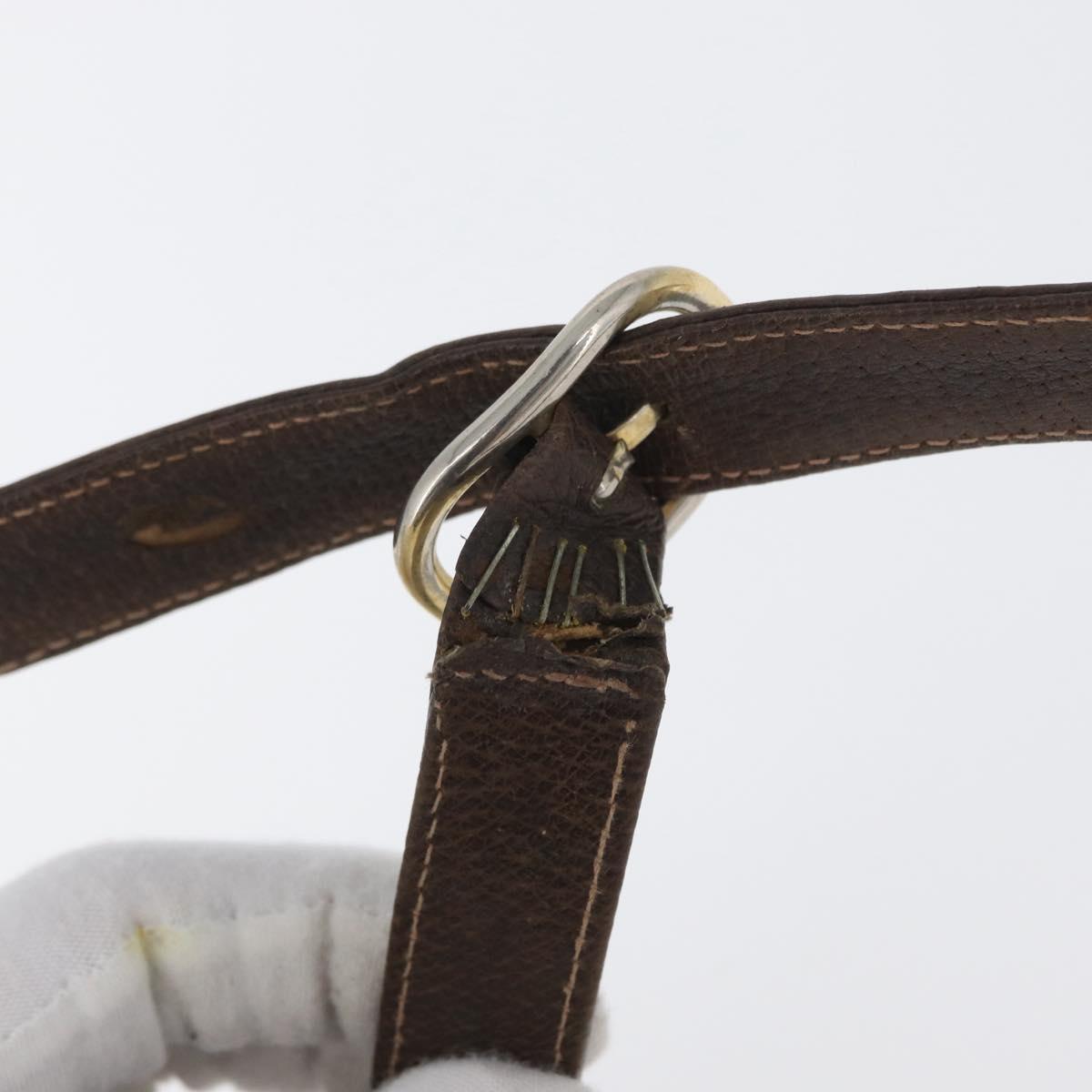 GUCCI GG Supreme Web Sherry Line Shoulder Bag PVC Beige Gold Auth fm5183