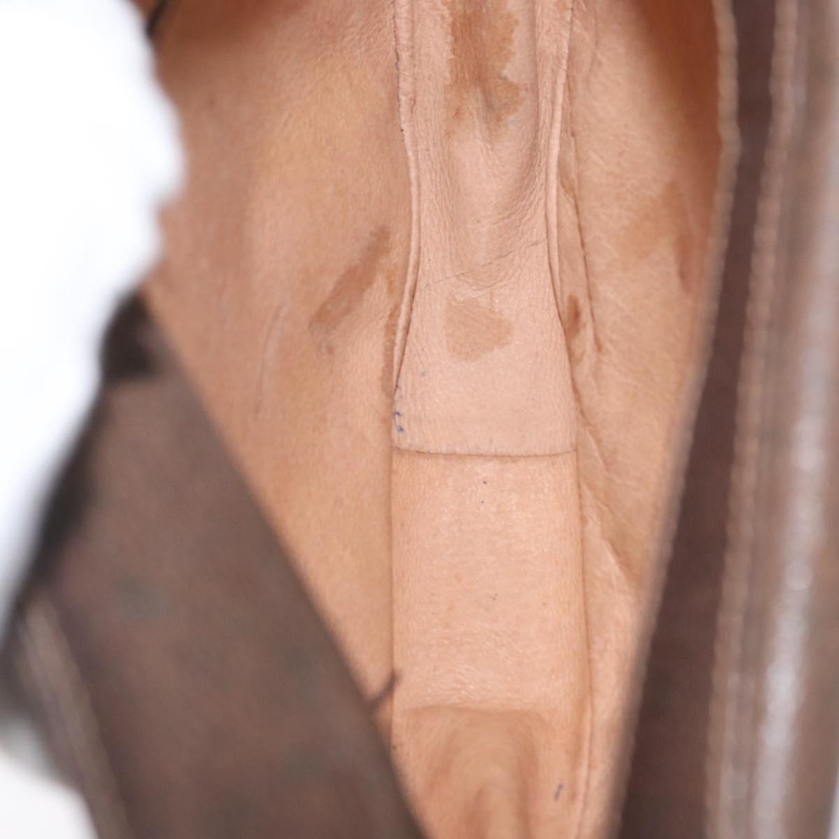 GUCCI GG Supreme Web Sherry Line Shoulder Bag PVC Beige Gold Auth fm5183