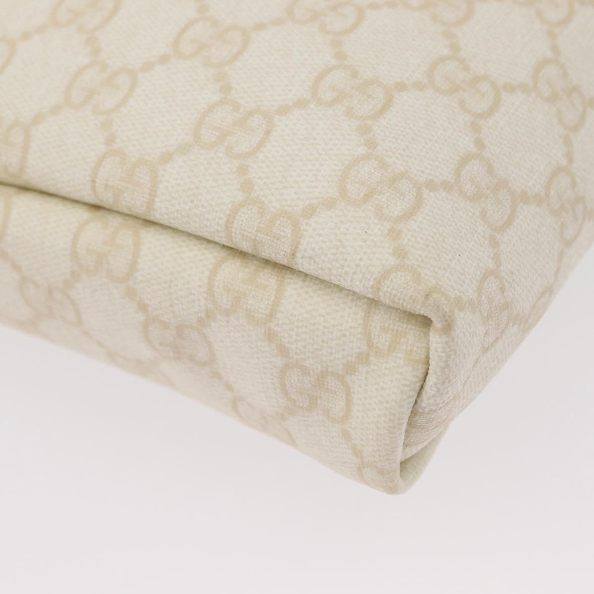 GUCCI GG Supreme Shoulder Bag PVC Ivory Gold 223666 Auth fm5187