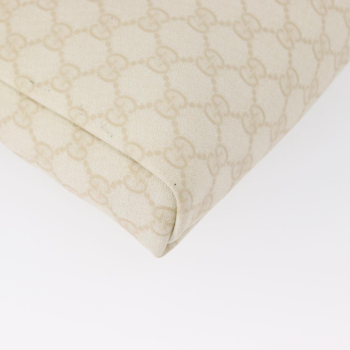 GUCCI GG Supreme Shoulder Bag PVC Ivory Gold 223666 Auth fm5187