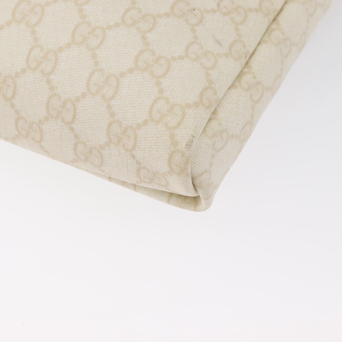 GUCCI GG Supreme Shoulder Bag PVC Ivory Gold 223666 Auth fm5187