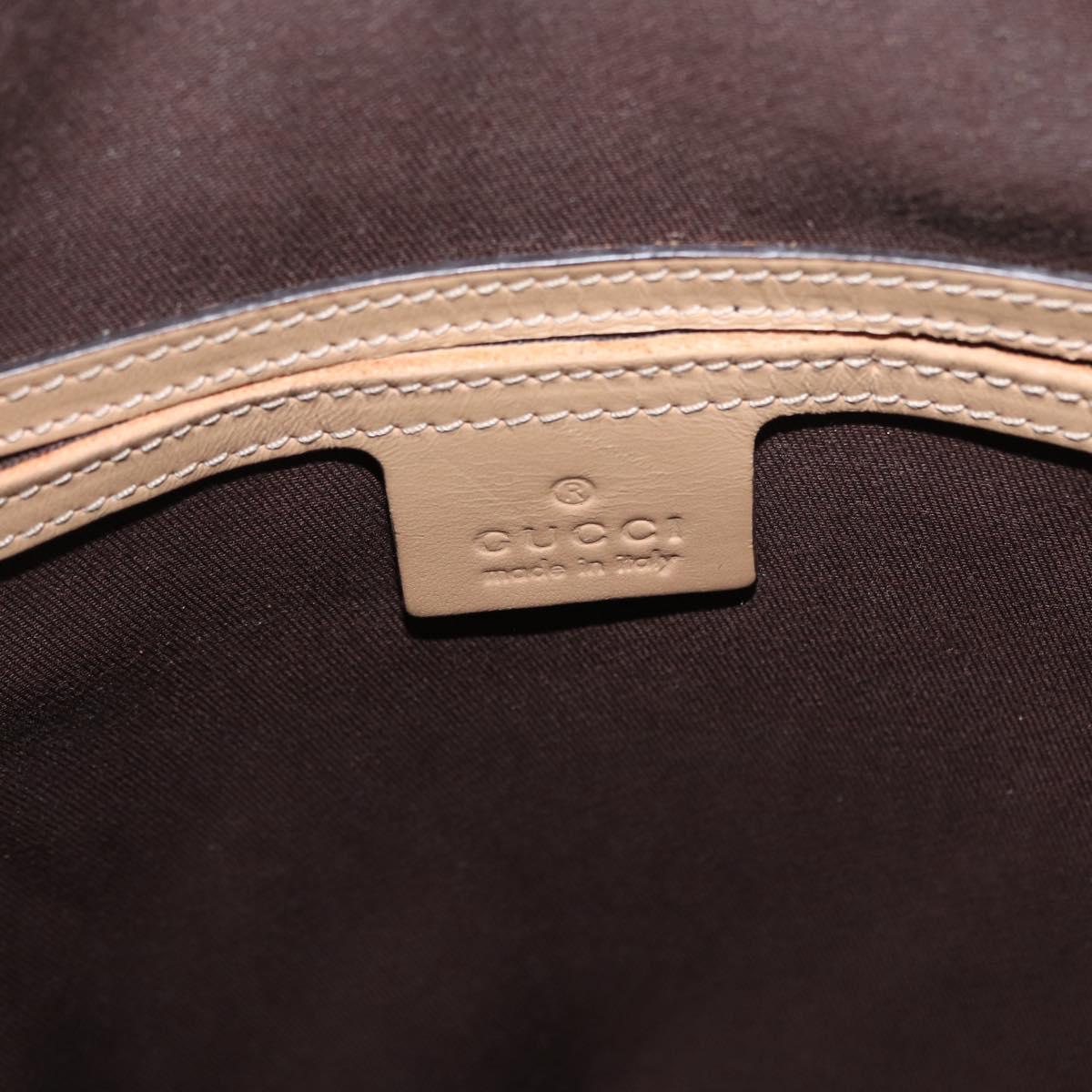 GUCCI GG Supreme Shoulder Bag PVC Ivory Gold 223666 Auth fm5187