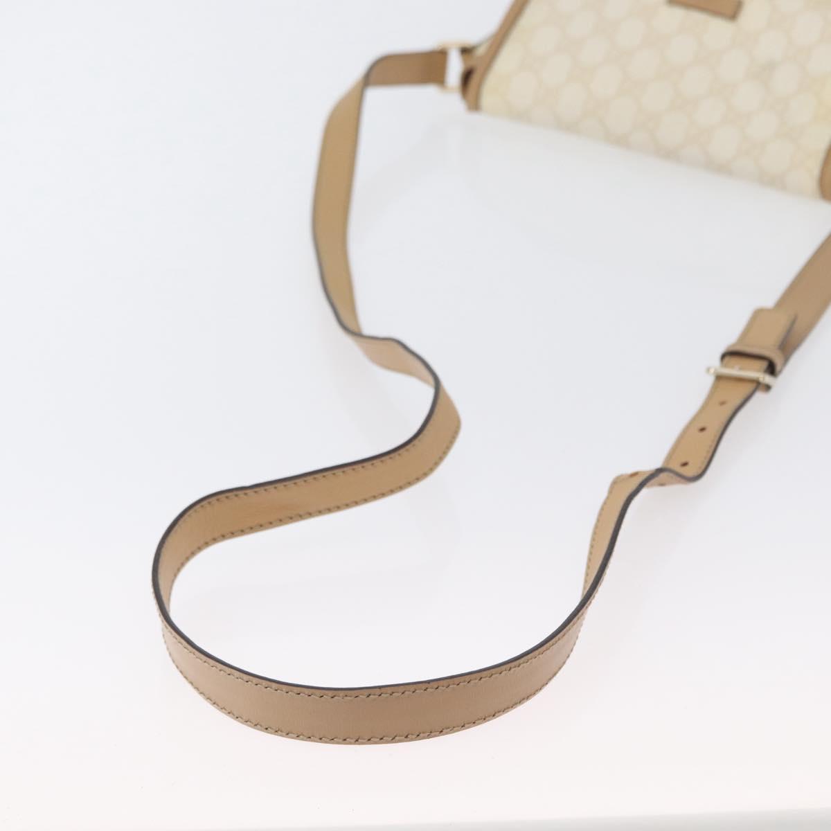 GUCCI GG Supreme Shoulder Bag PVC Ivory Gold 223666 Auth fm5187