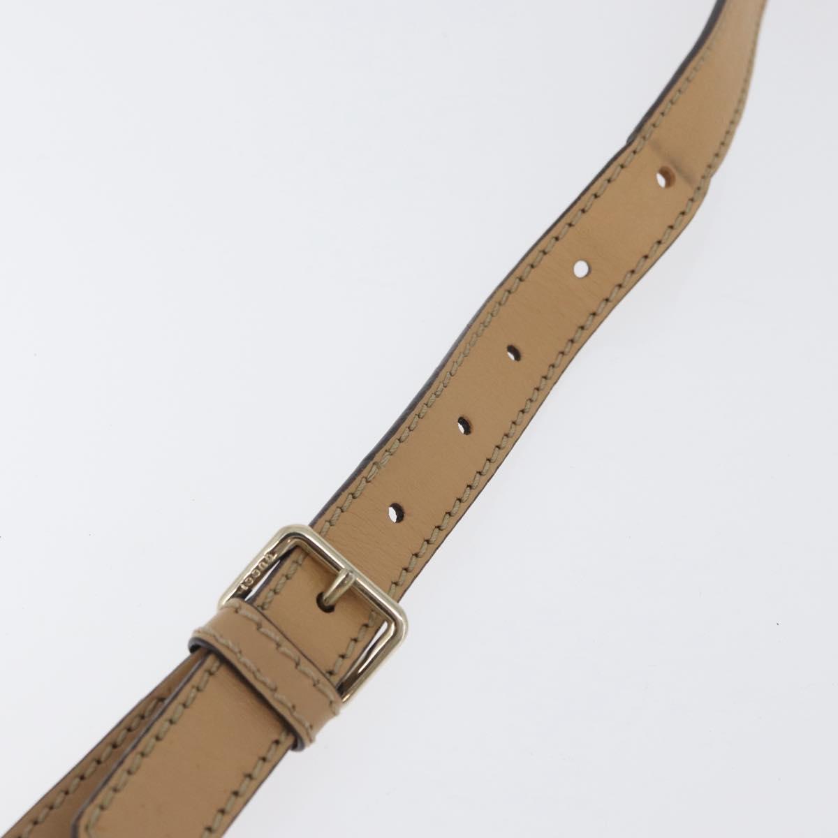 GUCCI GG Supreme Shoulder Bag PVC Ivory Gold 223666 Auth fm5187