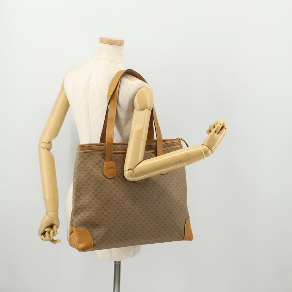 GUCCI GG Supreme Tote Bag PVC Beige Gold 002 123 0172 Auth fm5188