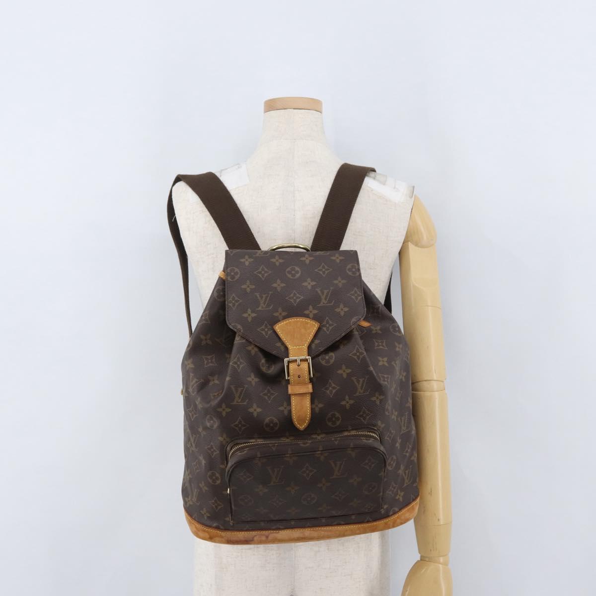 LOUIS VUITTON Monogram Montsouris GM Backpack M51135 LV Auth fm5194