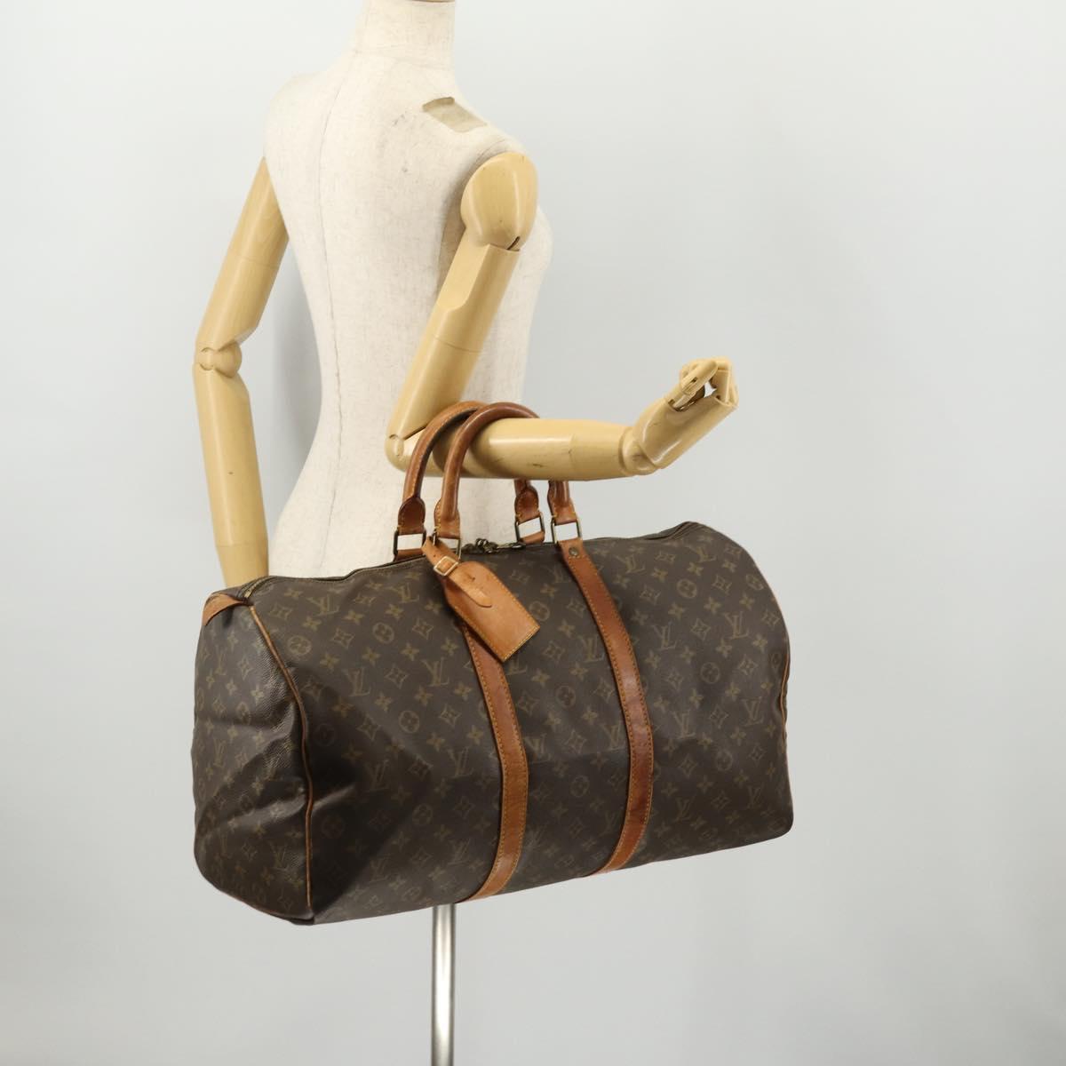LOUIS VUITTON Monogram Keepall 50 Boston Bag M41426 LV Auth fm5195
