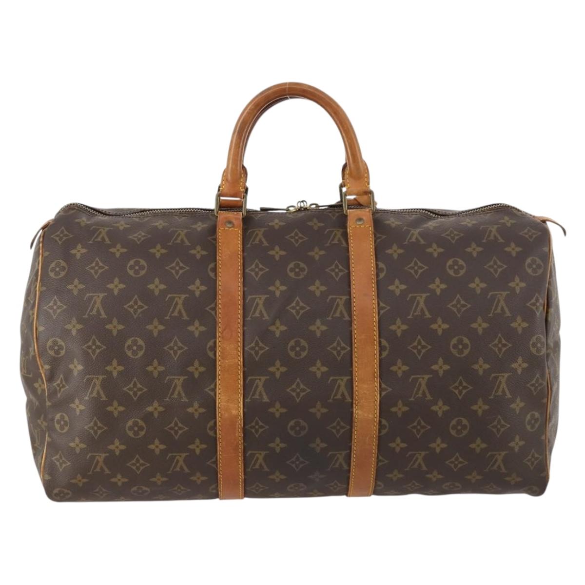 LOUIS VUITTON Monogram Keepall 50 Boston Bag M41426 LV Auth fm5195