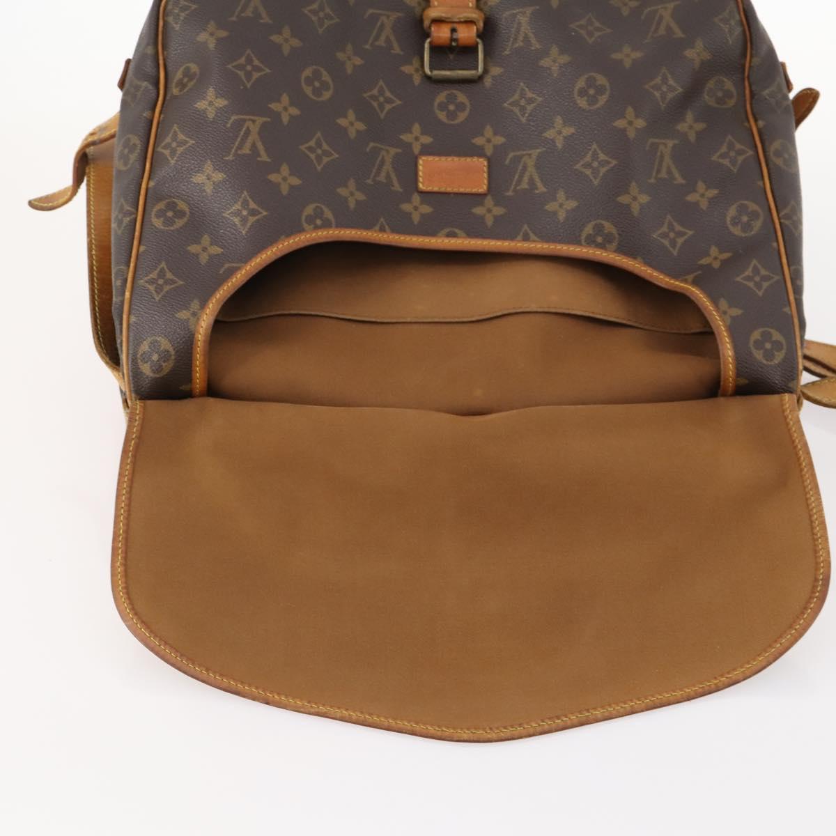 LOUIS VUITTON Monogram Saumur 35 Shoulder Bag M42254 LV Auth fm5198