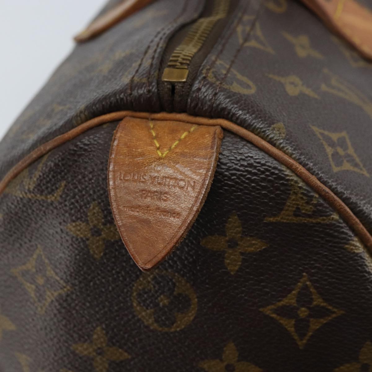 LOUIS VUITTON Monogram Speedy 35 Hand Bag M41524 LV Auth fm5200