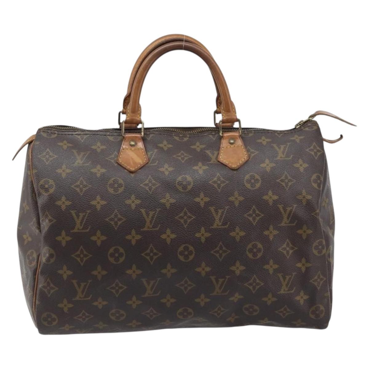 LOUIS VUITTON Monogram Speedy 35 Hand Bag M41524 LV Auth fm5200
