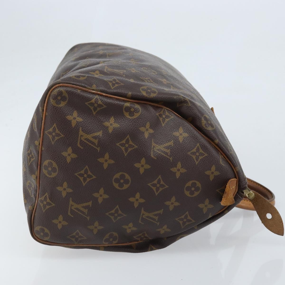 LOUIS VUITTON Monogram Speedy 35 Hand Bag M41524 LV Auth fm5200