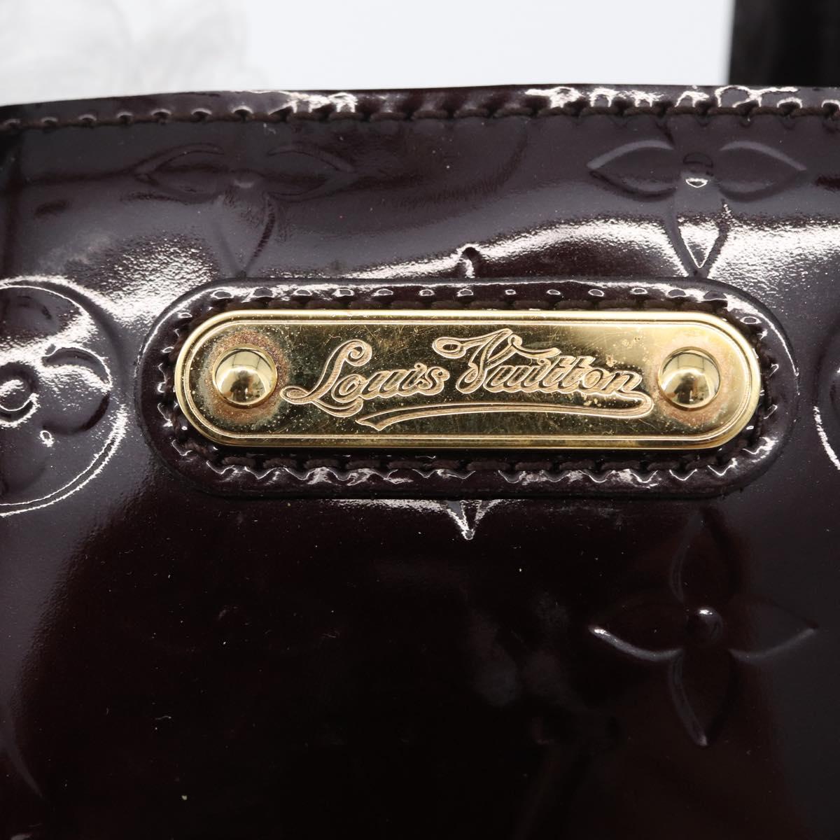 LOUIS VUITTON Monogram Vernis Wilshire PM Bag Amarante M93641 LV Auth fm5203