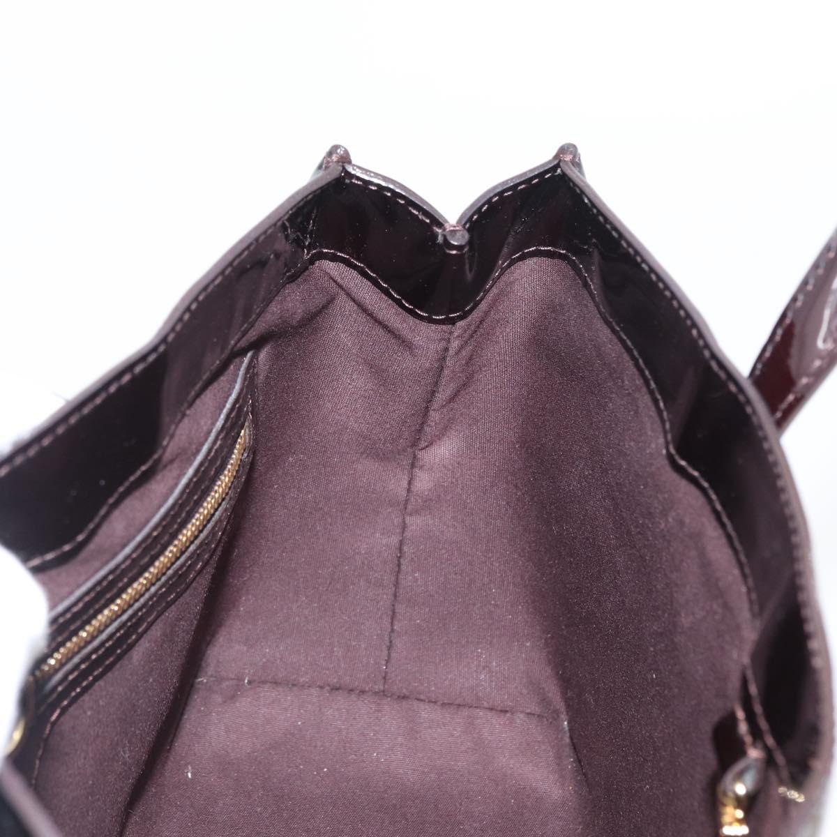 LOUIS VUITTON Monogram Vernis Wilshire PM Bag Amarante M93641 LV Auth fm5203