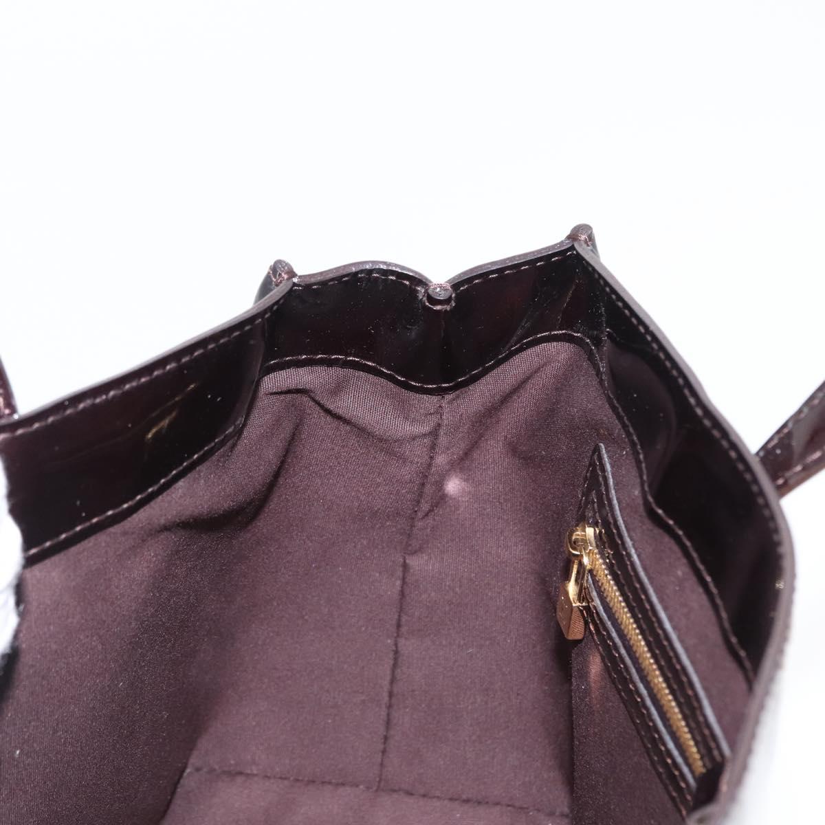 LOUIS VUITTON Monogram Vernis Wilshire PM Bag Amarante M93641 LV Auth fm5203