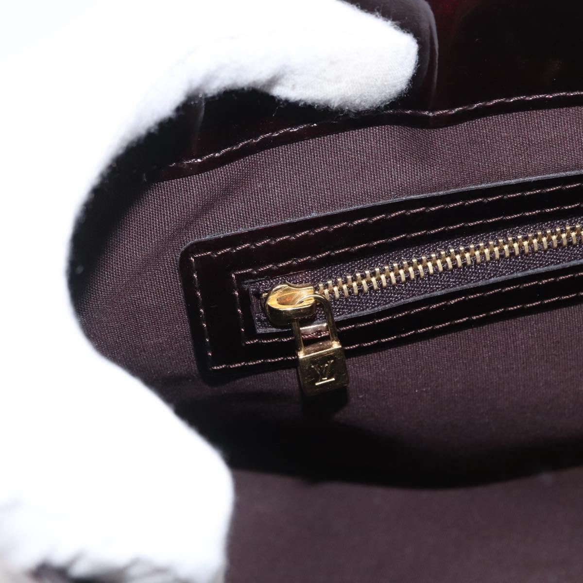 LOUIS VUITTON Monogram Vernis Wilshire PM Bag Amarante M93641 LV Auth fm5203