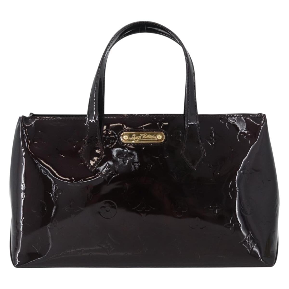 LOUIS VUITTON Monogram Vernis Wilshire PM Bag Amarante M93641 LV Auth fm5203