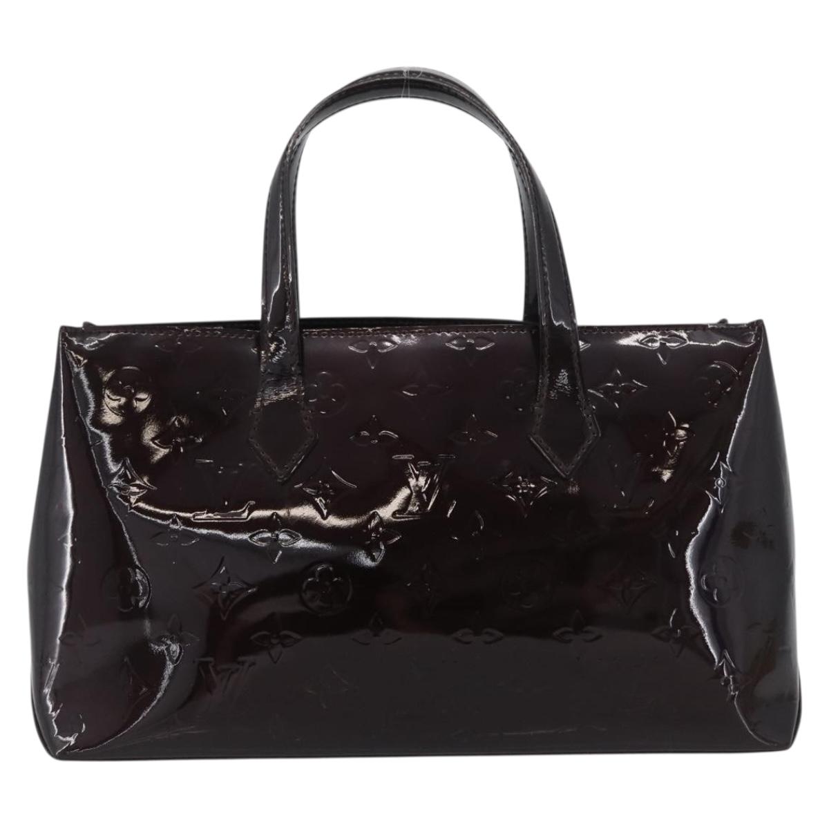 LOUIS VUITTON Monogram Vernis Wilshire PM Bag Amarante M93641 LV Auth fm5203