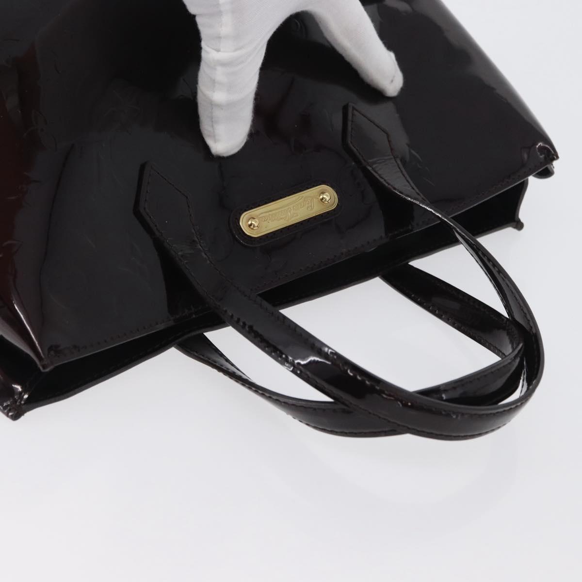 LOUIS VUITTON Monogram Vernis Wilshire PM Bag Amarante M93641 LV Auth fm5203