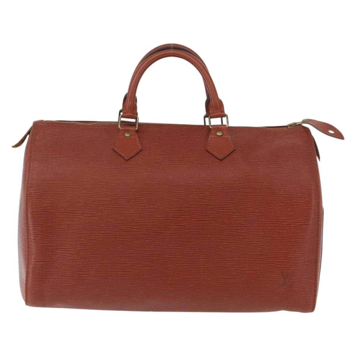 LOUIS VUITTON Epi Speedy 35 Hand Bag Brown Kenya M42993 LV Auth fm5204
