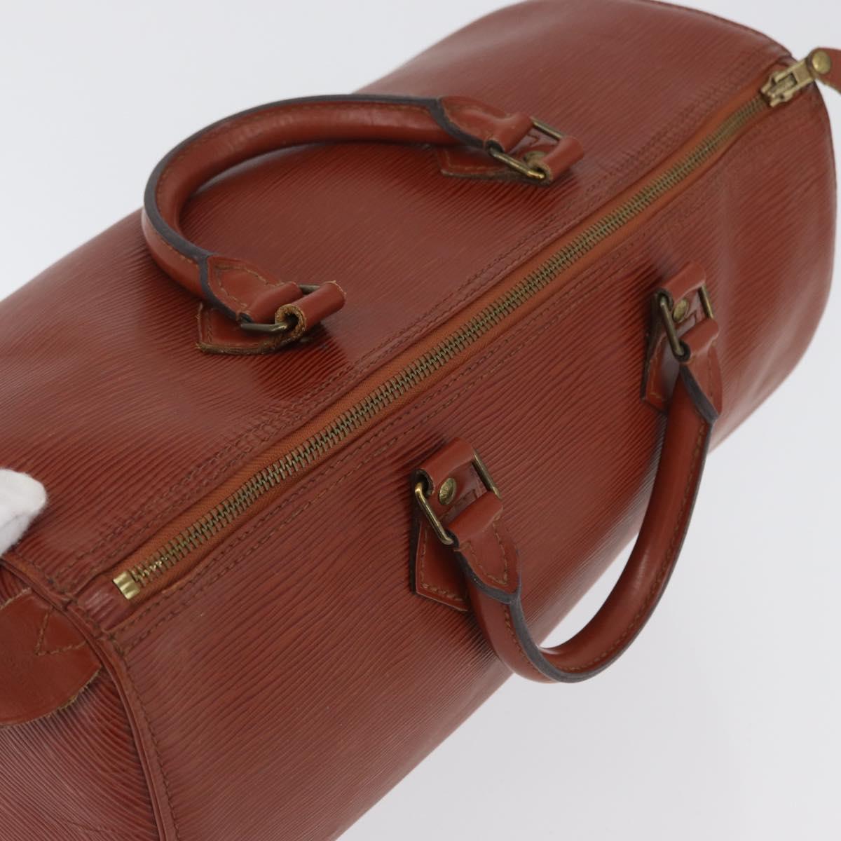 LOUIS VUITTON Epi Speedy 35 Hand Bag Brown Kenya M42993 LV Auth fm5204