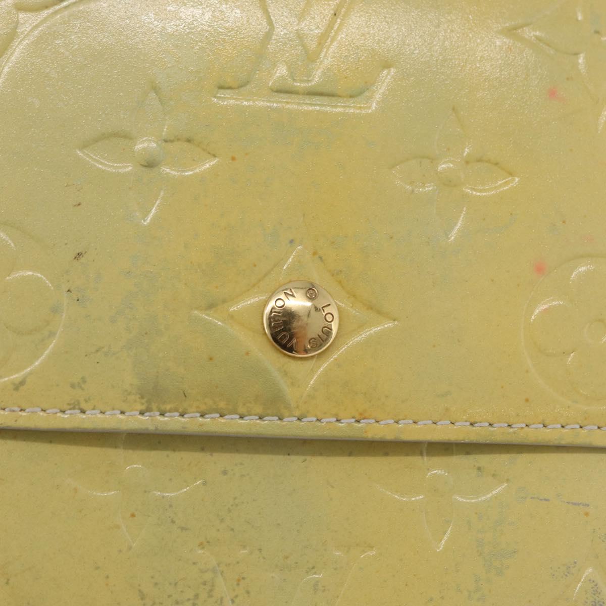 LOUIS VUITTON Monogram Vernis Walker Wallet Gris M91031 LV Auth fm5209