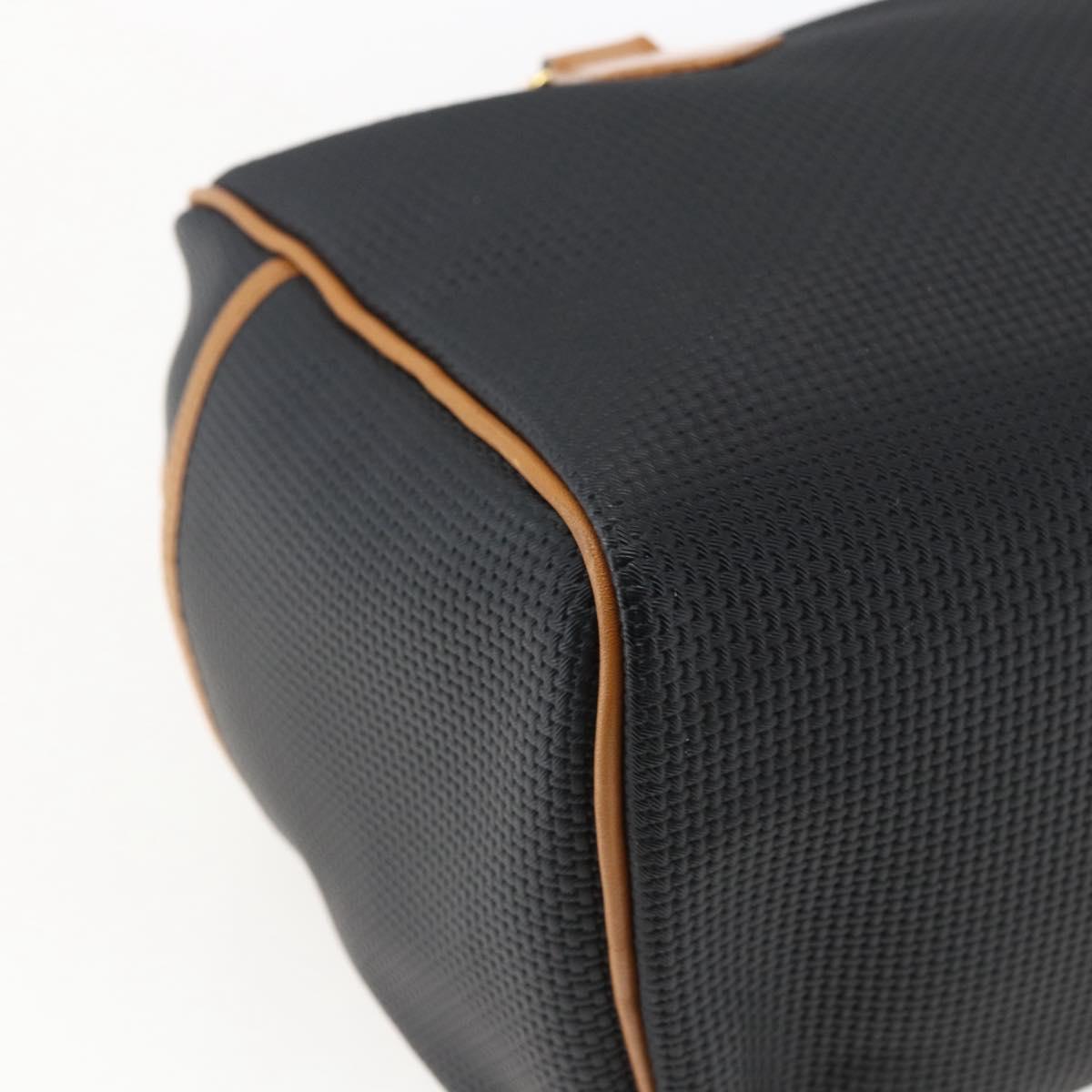 SAINT LAURENT Hand Bag PVC Black Gold Auth fm5215