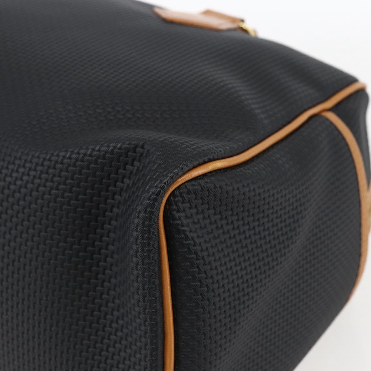 SAINT LAURENT Hand Bag PVC Black Gold Auth fm5215