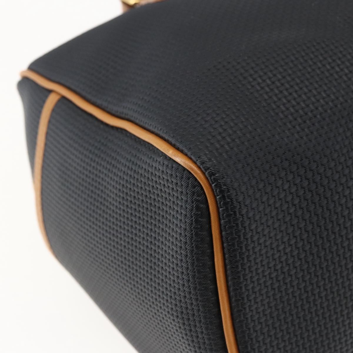 SAINT LAURENT Hand Bag PVC Black Gold Auth fm5215