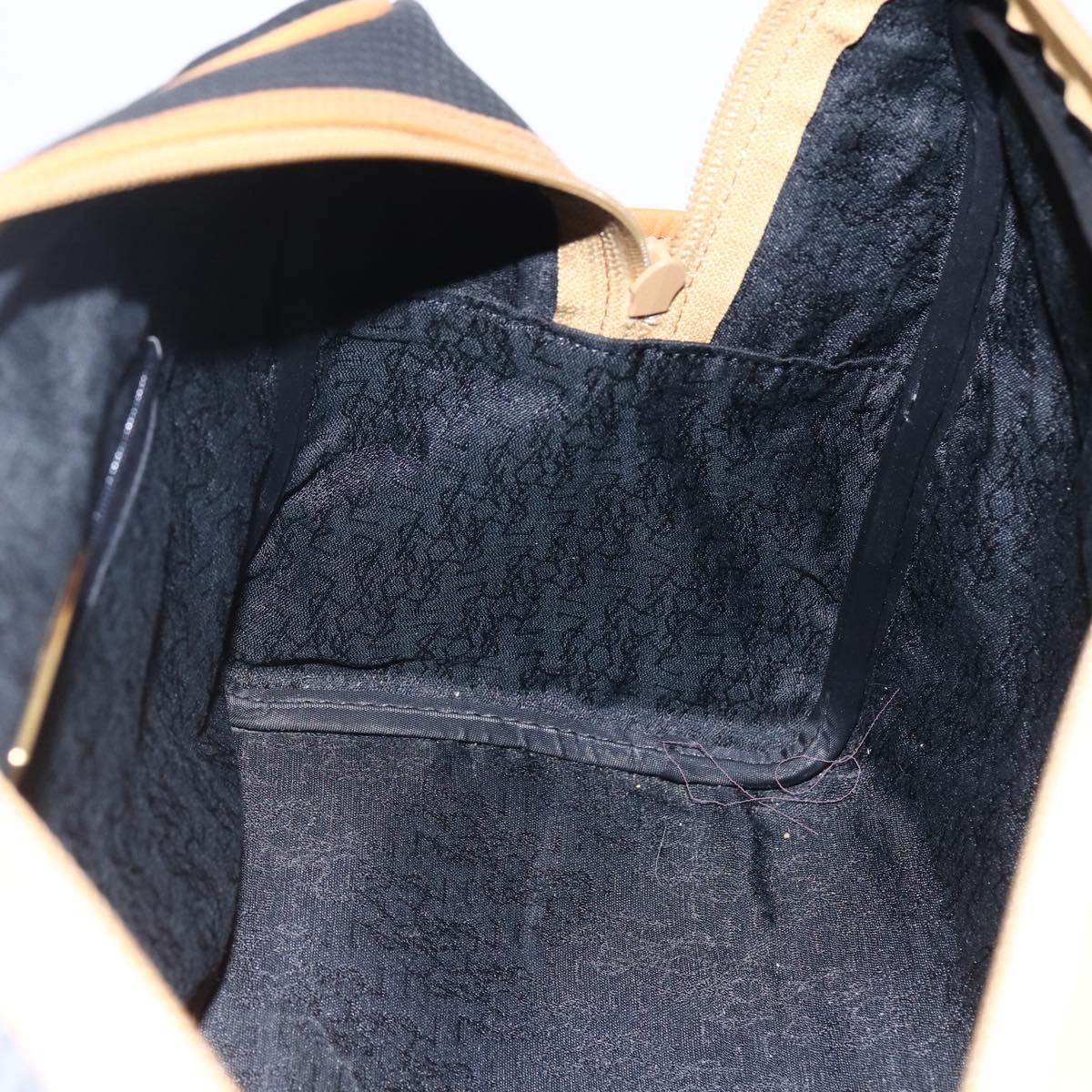 SAINT LAURENT Hand Bag PVC Black Gold Auth fm5215