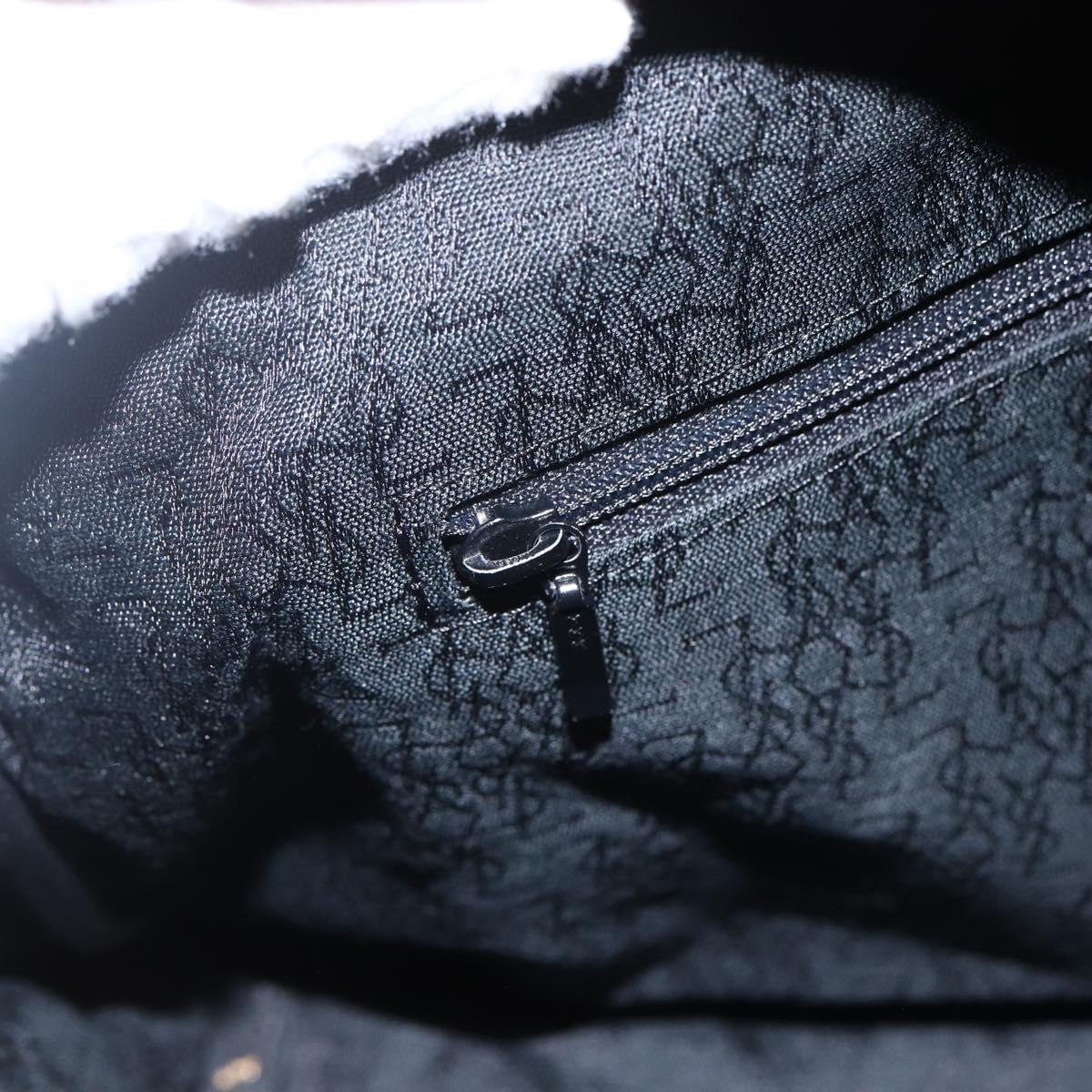 SAINT LAURENT Hand Bag PVC Black Gold Auth fm5215