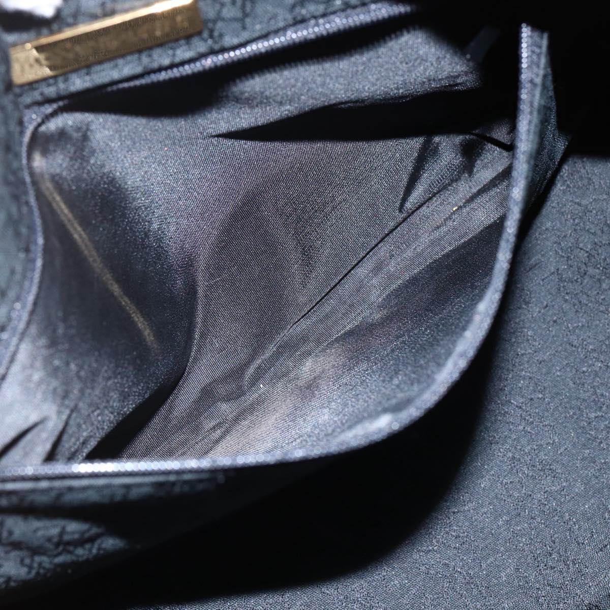 SAINT LAURENT Hand Bag PVC Black Gold Auth fm5215