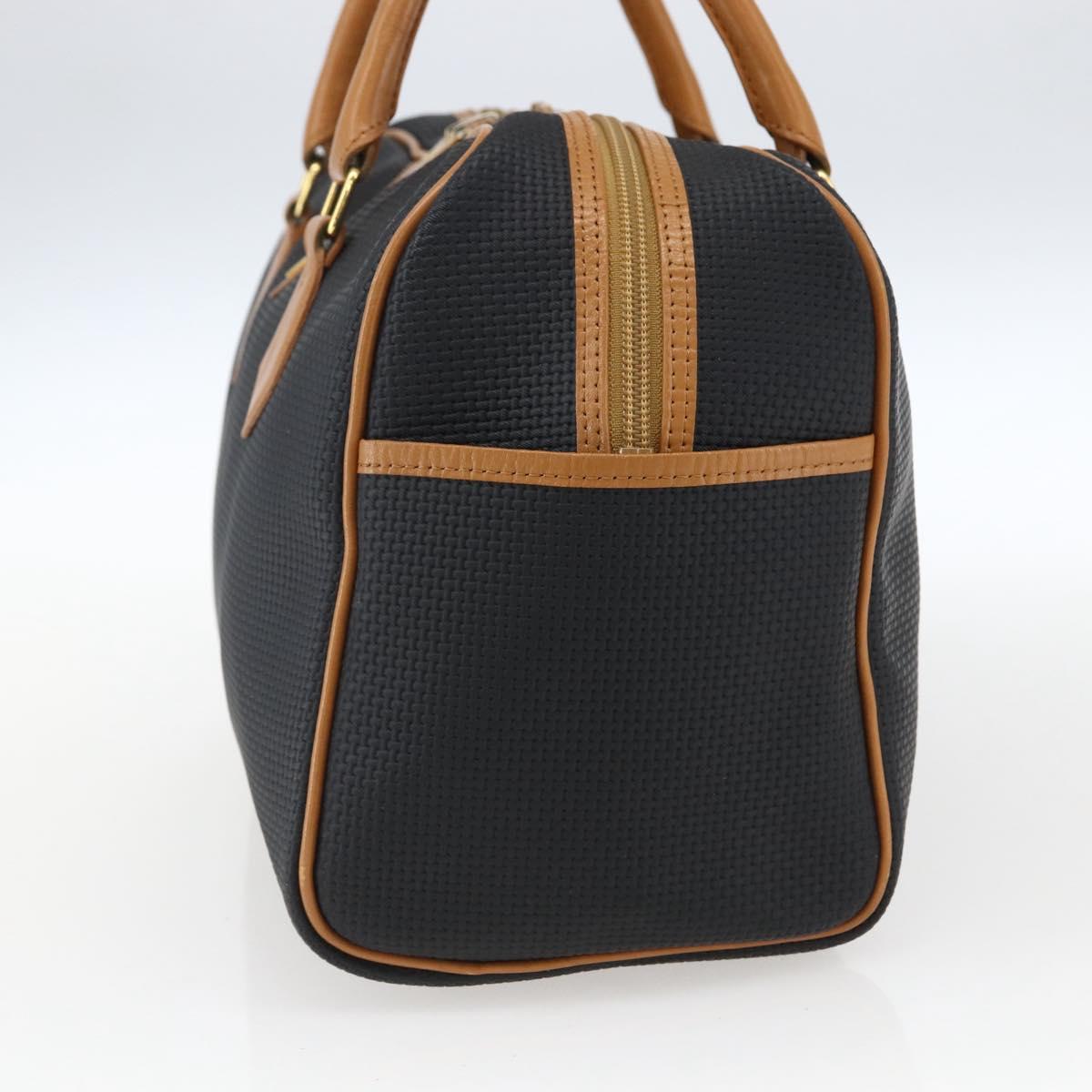 SAINT LAURENT Hand Bag PVC Black Gold Auth fm5215