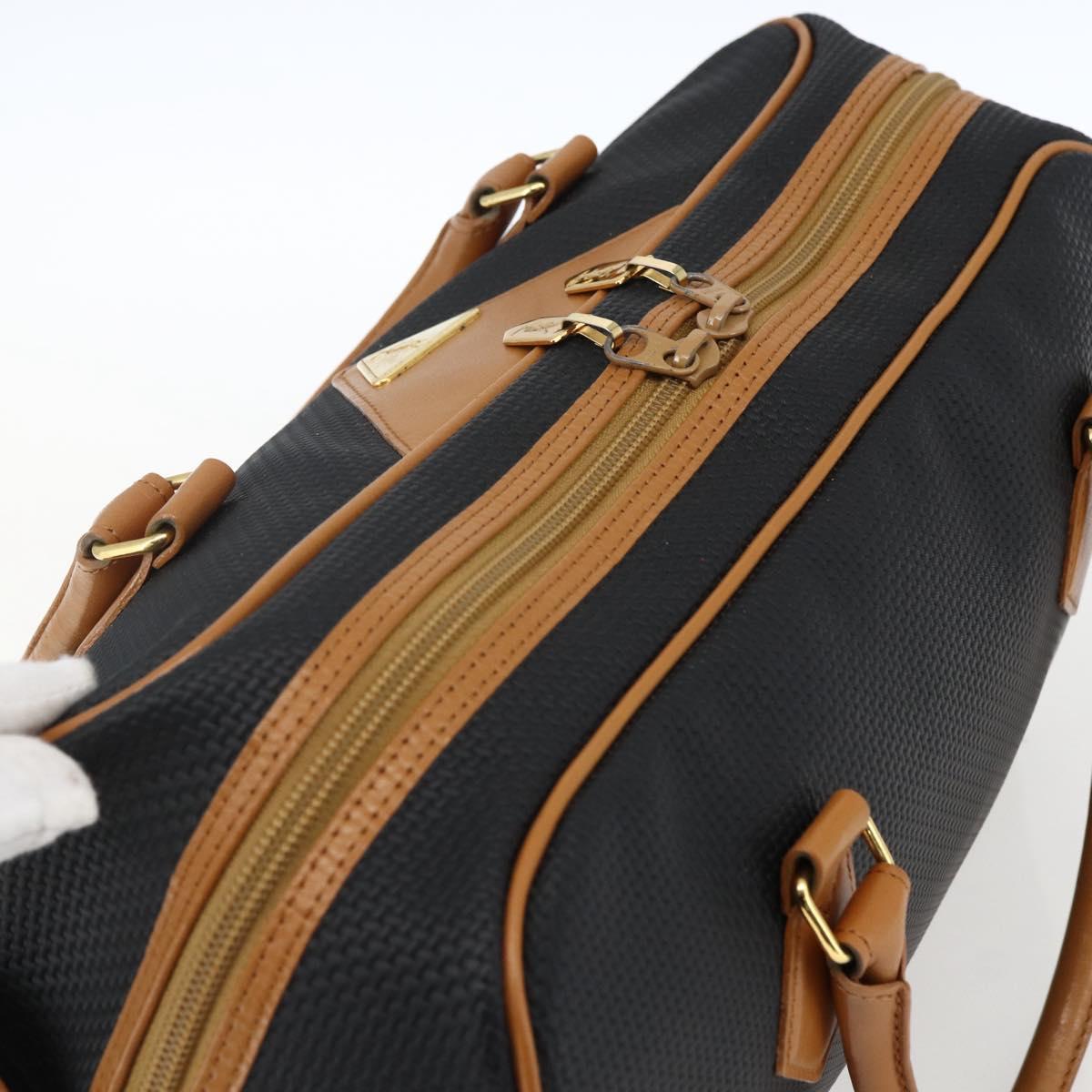 SAINT LAURENT Hand Bag PVC Black Gold Auth fm5215