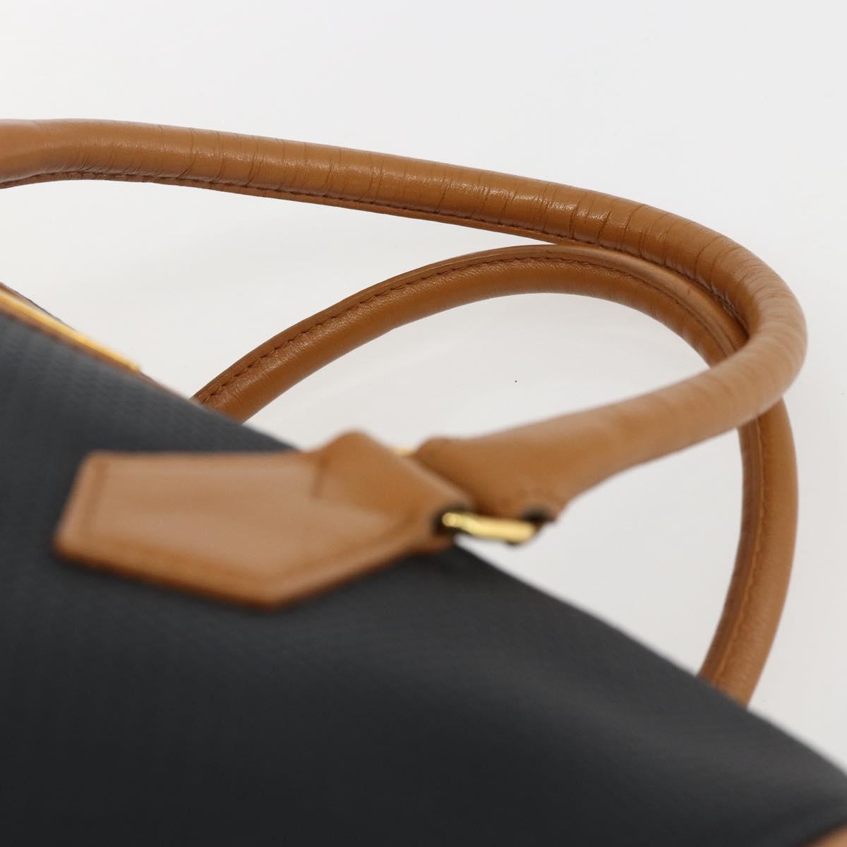 SAINT LAURENT Hand Bag PVC Black Gold Auth fm5215