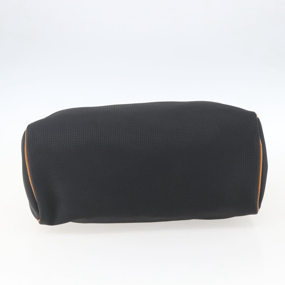 SAINT LAURENT Hand Bag PVC Black Gold Auth fm5215