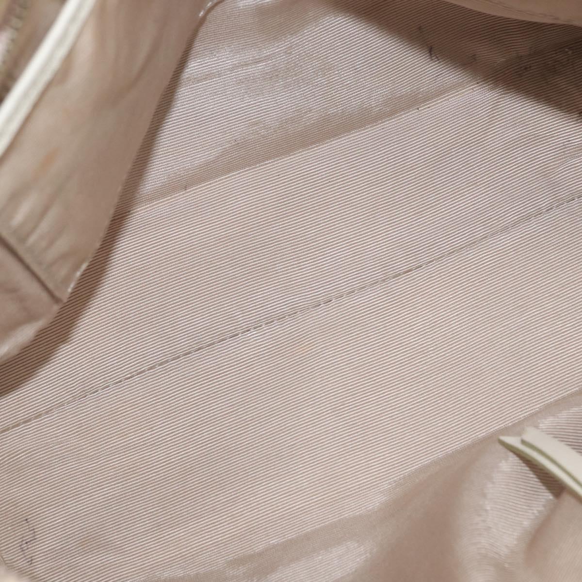 BURBERRY Nova Check Blue Label Hand Bag Nylon Pink Silver Auth fm5218