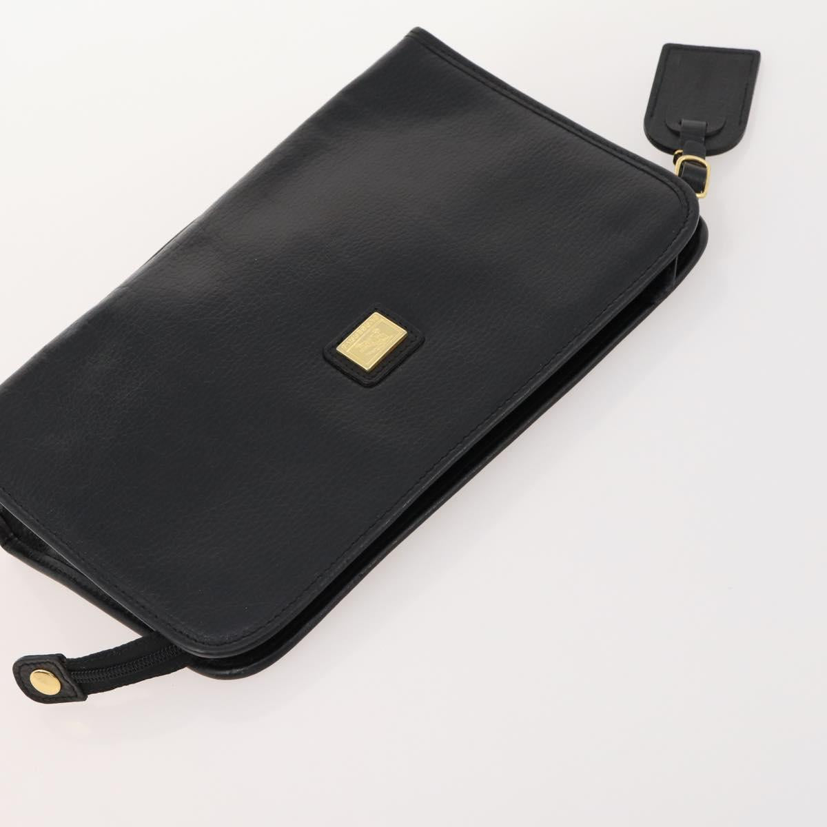 Burberrys Blue Label Bag Leather 5 Set Black Brown Auth fm5229