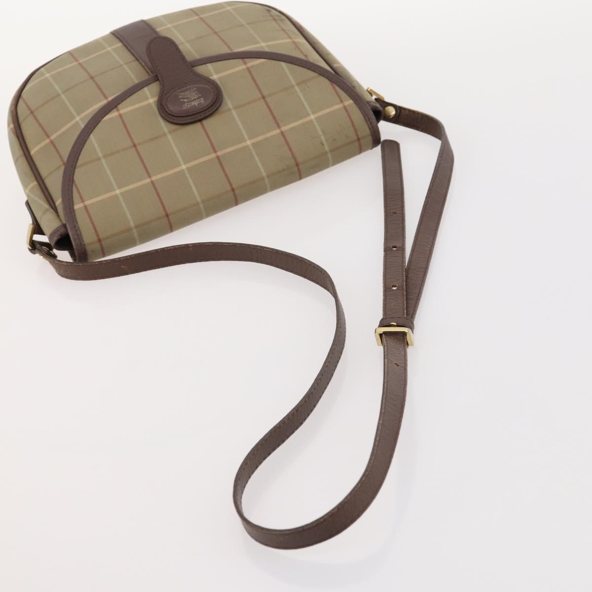 Burberrys Nova Check Bag Canvas Leather 5 Set Black Navy beige Auth fm5230