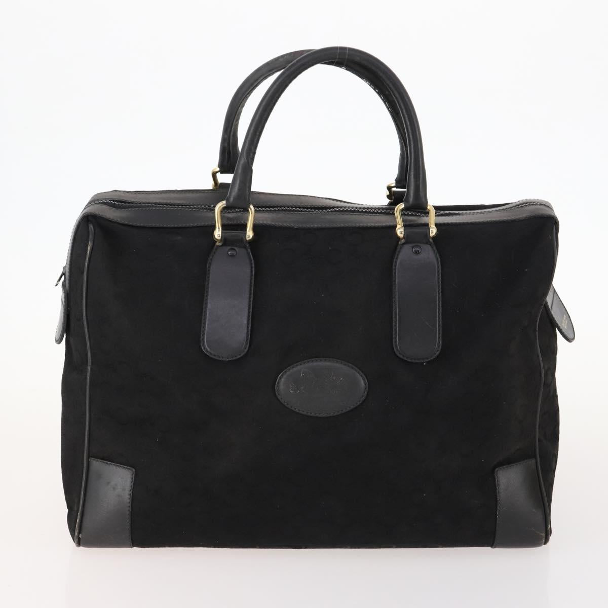 CELINE Macadam Canvas C Macadam Canvas Bag PVC 2 Set Brown Black Auth fm5231