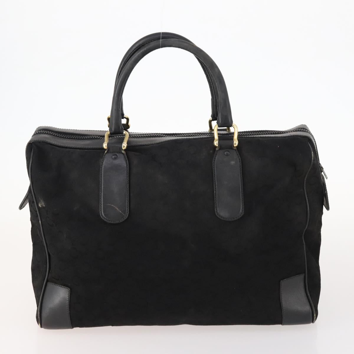 CELINE Macadam Canvas C Macadam Canvas Bag PVC 2 Set Brown Black Auth fm5231