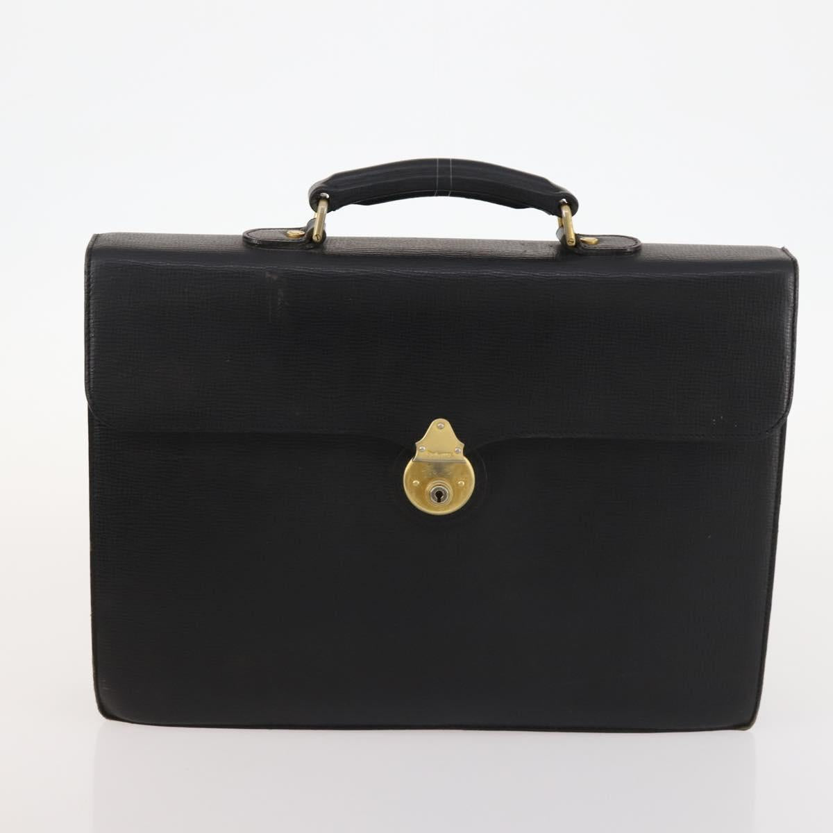 Burberrys Nova Check Blue Label Bag Leather PVC 5 Set Black Beige Auth fm5233