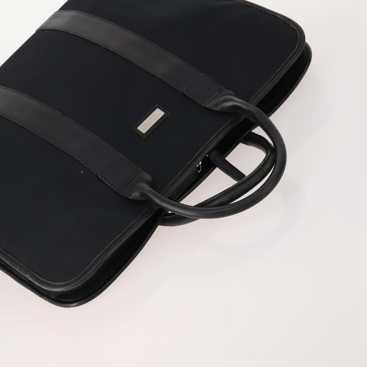 Burberrys Nova Check Blue Label Bag Leather PVC 5 Set Black Beige Auth fm5233
