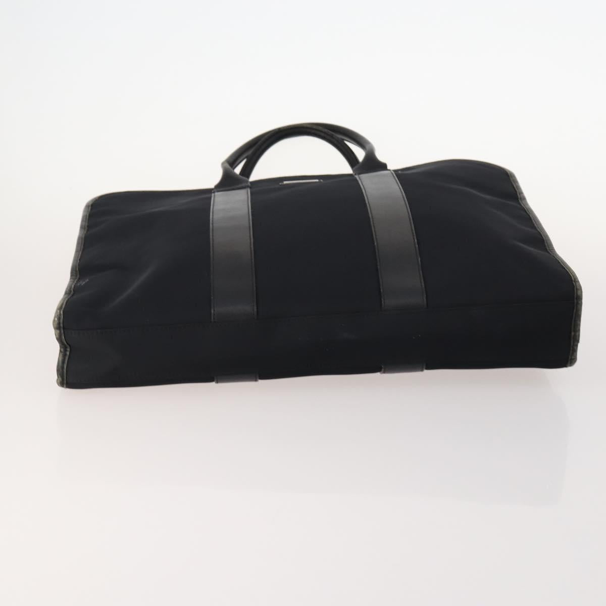 Burberrys Nova Check Blue Label Bag Leather PVC 5 Set Black Beige Auth fm5233