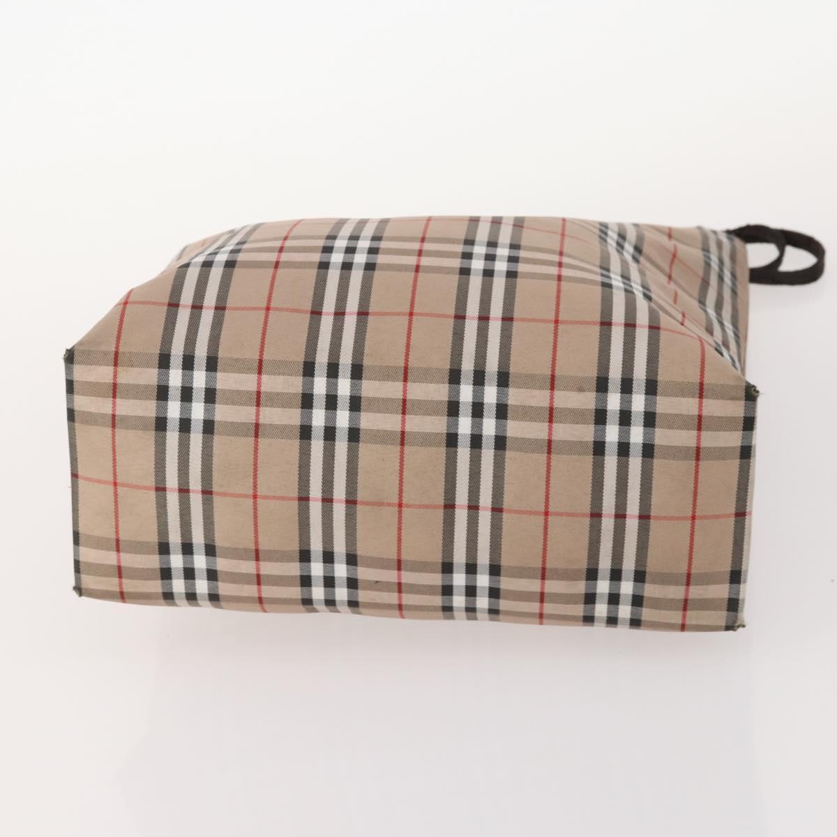 BURBERRY Nova Check Blue Label Bag Canvas nylon 5 Set Black Blue Auth fm5240