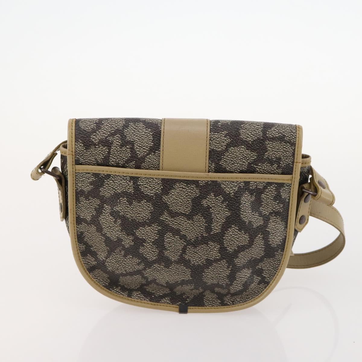 SAINT LAURENT Shoulder Bag PVC 4 Set Gray White Auth fm5241