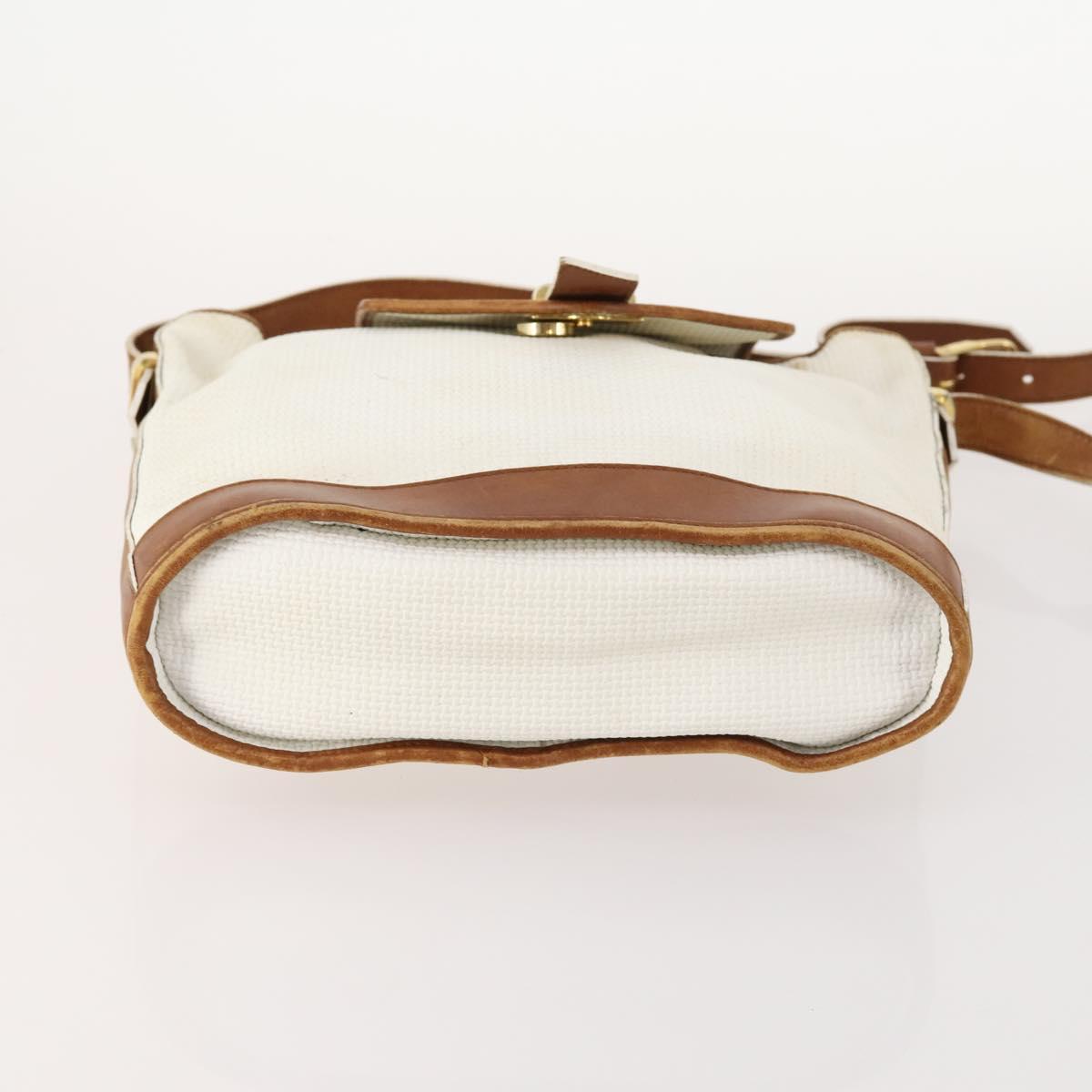 SAINT LAURENT Shoulder Bag PVC 4 Set Gray White Auth fm5241