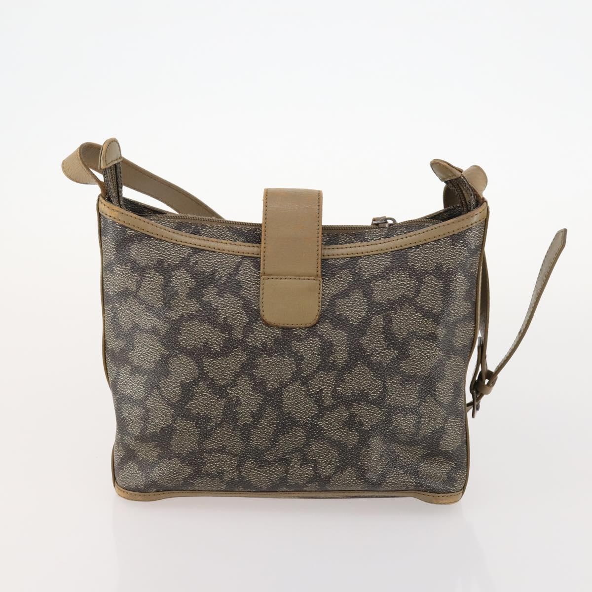 SAINT LAURENT Shoulder Bag PVC 4 Set Gray White Auth fm5241