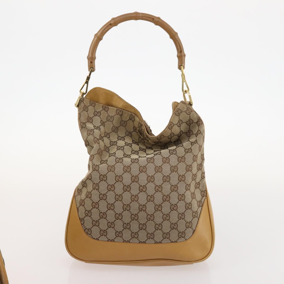 GUCCI GG Supreme Micro GG Crystal Bag Coated Canvas PVC 5 Set Black Auth fm5242