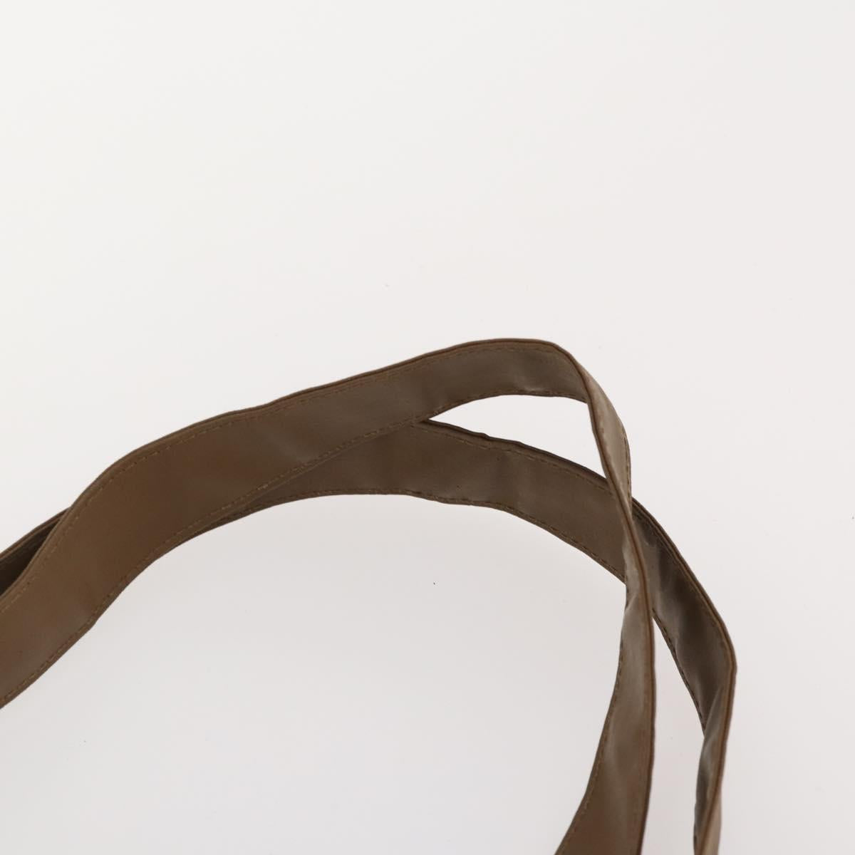 CHANEL COCO Mark Tote Bag Vinyl Brown CC Auth fm5255